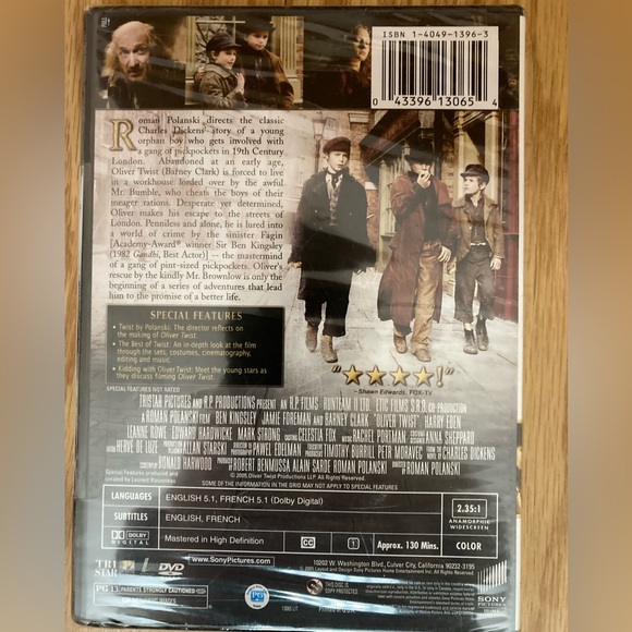 💿 5/$15 Oliver Twist DVD Brand New - Picture 2 of 3